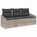 Set de canapele pentru grădină cu pernă 3 pcs Gri deschis - WALTI WALTI