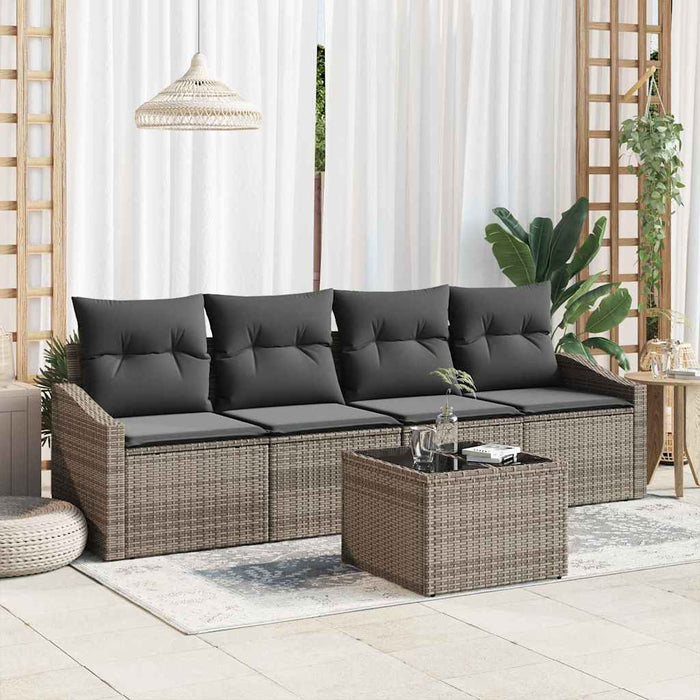 Set de canapele pentru grădină Manual 5 pcs Gri 55 x 55 x 37 cm - WALTI WALTI