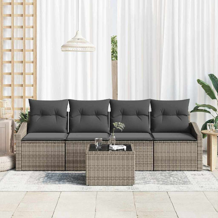 Set de canapele pentru grădină Manual 5 pcs Gri 55 x 55 x 37 cm - WALTI WALTI