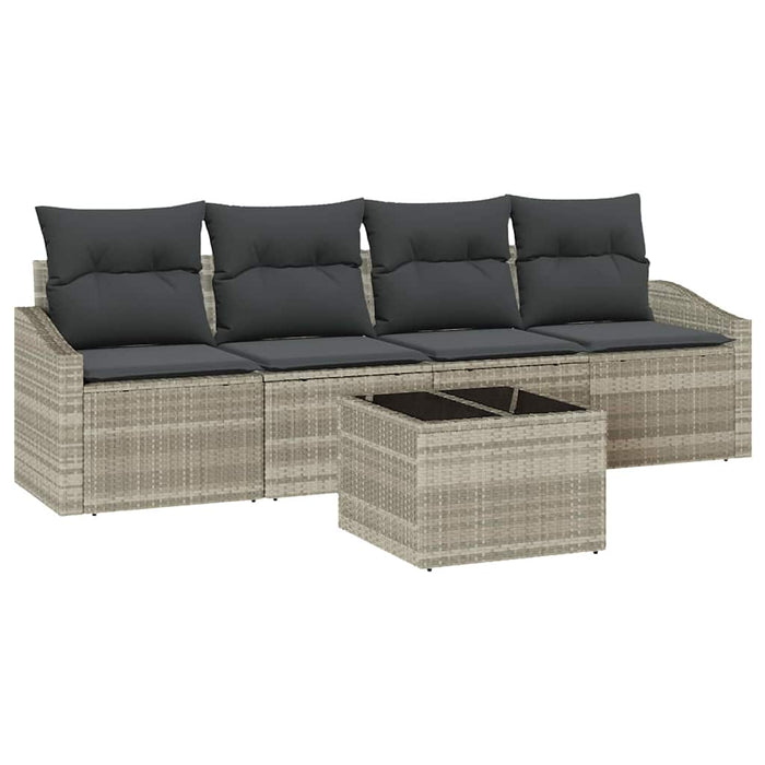 Set de canapele pentru grădină 5 pcs Gri deschis, Gri închis - WALTI WALTI