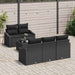 Set de canapele pentru grădină 6 pcs Negru 55 x 55 x 37 cm - WALTI WALTI