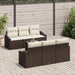 Set de canapele pentru grădină 7 pcs Maro, Crem 55 x 55 x 37 cm - WALTI WALTI