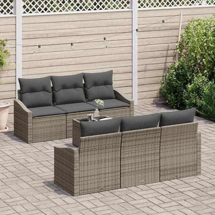 Set de canapele pentru grădină Manual 7 pcs Gri 55 x 55 x 37 cm - WALTI WALTI