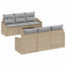 Set de canapele pentru grădină 7 pcs Bej, Gri 55 x 55 x 37 cm - WALTI WALTI