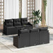 Set de canapele pentru grădină 7 pcs Negru 55 x 55 x 37 cm - WALTI WALTI