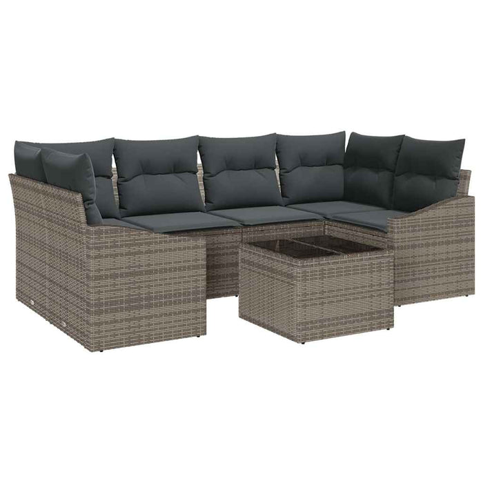 Set de canapele pentru grădină Manual 7 pcs Gri 55 x 55 x 37 cm - WALTI WALTI