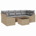 Set de canapele pentru grădină 7 pcs Bej, Gri 55 x 55 x 37 cm - WALTI WALTI