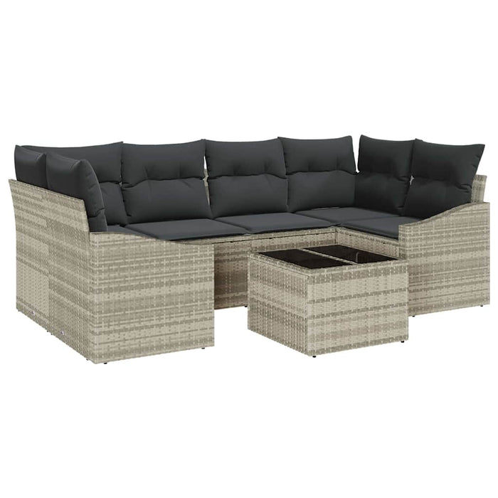 Set de canapele pentru grădină 7 pcs Gri deschis, Gri închis - WALTI WALTI