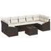 Set de canapele pentru grădină 8 pcs Maro, Crem 55 x 55 x 37 cm - WALTI WALTI