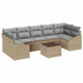 Set de canapele pentru grădină 8 pcs Bej, Gri 55 x 55 x 37 cm - WALTI WALTI