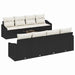 Set de canapele pentru grădină cu pernă 7 pcs Negru, Crem - WALTI WALTI