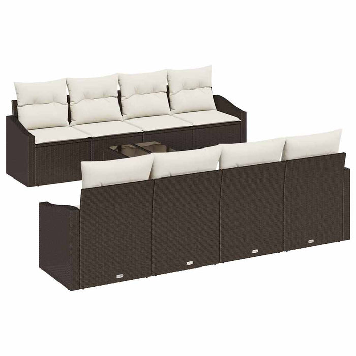 Set de canapele pentru grădină 7 pcs Maro, Crem 55 x 55 x 37 cm - WALTI WALTI