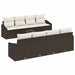 Set de canapele pentru grădină 7 pcs Maro, Crem 55 x 55 x 37 cm - WALTI WALTI