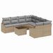 Set de canapele pentru grădină 9 pcs Bej, Gri 55 x 55 x 37 cm - WALTI WALTI