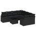 Set de canapele pentru grădină 9 pcs Negru 55 x 55 x 37 cm - WALTI WALTI