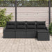 Set de masă pentru grădină cu pernă cu depozitare 5 pcs Negru - WALTI WALTI