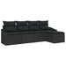 Set de masă pentru grădină cu pernă cu depozitare 5 pcs Negru - WALTI WALTI