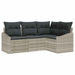 Set de masă pentru grădină cu pernă 4 pcs Gri deschis - WALTI WALTI