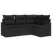 Set de masă pentru grădină cu pernă cu depozitare 4 pcs Negru - WALTI WALTI
