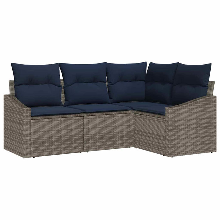 Set de canapele pentru grădină 4 pcs Gri și albastru marin - WALTI WALTI