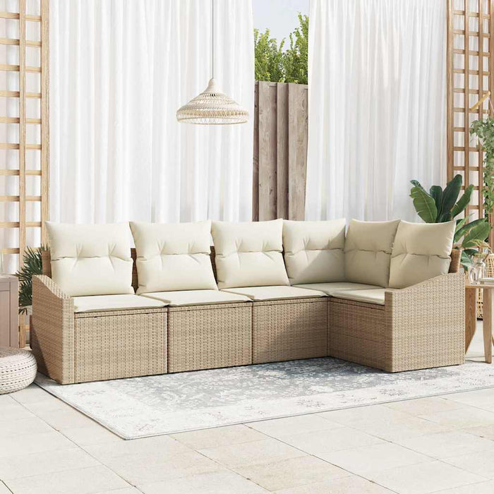 Set de masă pentru grădină cu pernă 5 pcs Bej, crem - WALTI WALTI