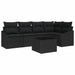 Set de masă pentru grădină cu pernă cu depozitare 6 pcs Negru - WALTI WALTI