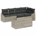 Set de masă pentru grădină cu pernă 7 pcs Gri deschis - WALTI WALTI