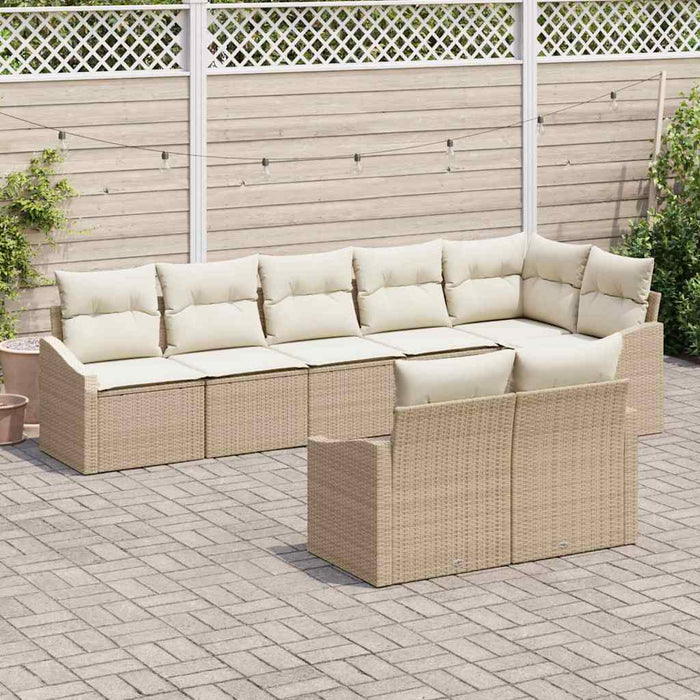 Set de masă pentru grădină cu pernă 8 pcs Bej, crem - WALTI WALTI