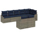 Set de canapele pentru grădină 8 pcs Gri și albastru marin - WALTI WALTI