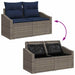 Set de canapele pentru grădină 8 pcs Gri și albastru marin - WALTI WALTI