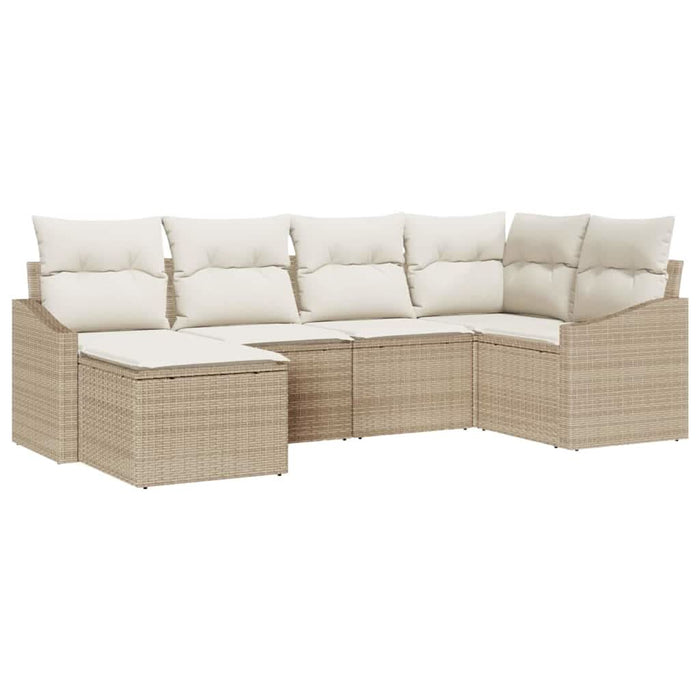 Set de masă pentru grădină cu pernă 6 pcs Bej, crem - WALTI WALTI