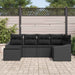 Set de masă pentru grădină cu pernă cu depozitare 6 pcs Negru - WALTI WALTI