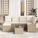 Set de masă pentru grădină cu pernă 7 pcs Bej, crem - WALTI WALTI
