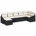 Set de masă pentru grădină cu pernă 7 pcs Negru, Crem - WALTI WALTI