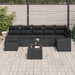 Set de masă pentru grădină cu pernă cu depozitare 8 pcs Negru - WALTI WALTI