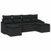 Set de masă pentru grădină cu pernă cu depozitare 6 pcs Negru - WALTI WALTI