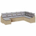 Set de canapele pentru grădină 8 pcs Beige și gri deschis - WALTI WALTI