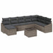 Set de masă pentru grădină cu pernă 9 pcs Gri deschis - WALTI WALTI