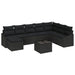 Set de masă pentru grădină cu pernă cu depozitare 9 pcs Negru - WALTI WALTI