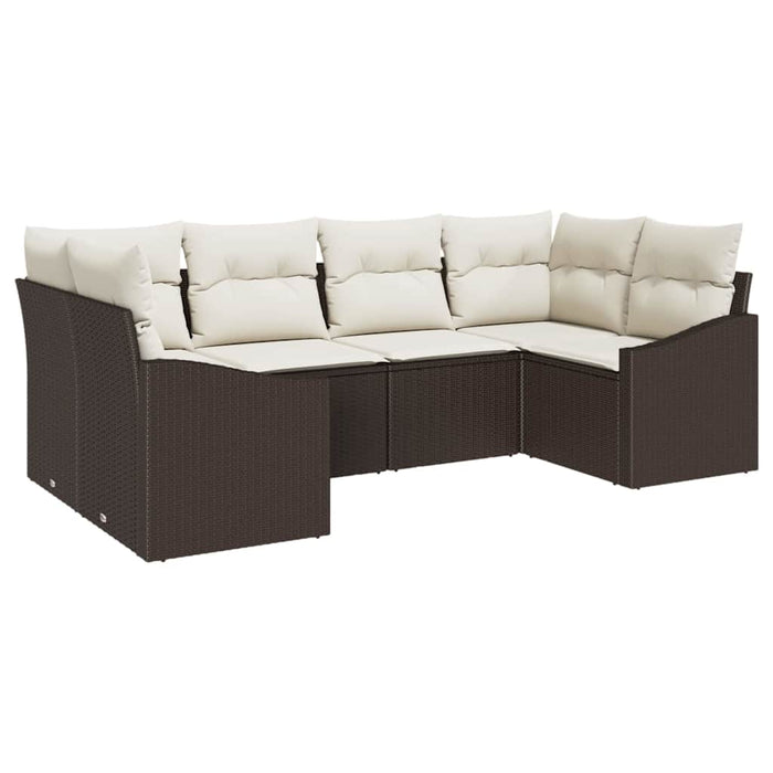 Set de canapele pentru grădină cu pernă 6 pcs Maro, Crem - WALTI WALTI