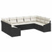 Set de masă pentru grădină cu pernă 9 pcs Negru, Crem - WALTI WALTI