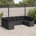 Set de masă pentru grădină cu pernă cu depozitare 9 pcs Negru - WALTI WALTI