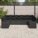 Set de masă pentru grădină cu pernă cu depozitare 9 pcs Negru - WALTI WALTI