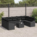 Set de masă pentru grădină cu pernă cu depozitare 10 pcs Negru - WALTI WALTI