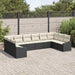 Set de masă pentru grădină cu pernă 10 pcs Negru, Crem - WALTI WALTI