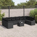Set de masă pentru grădină cu pernă cu depozitare 11 pcs Negru - WALTI WALTI