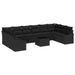 Set de masă pentru grădină cu pernă cu depozitare 11 pcs Negru - WALTI WALTI