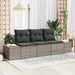 Set de canapele pentru grădină cu pernă cu depozitare 3 pcs Gri - WALTI WALTI