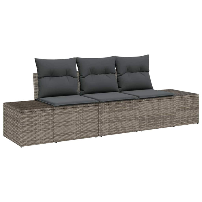Set de canapele pentru grădină cu pernă cu depozitare 3 pcs Gri - WALTI WALTI
