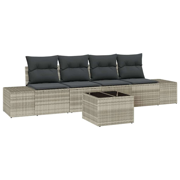 Set de canapele pentru grădină 5 pcs Gri deschis, Gri închis - WALTI WALTI